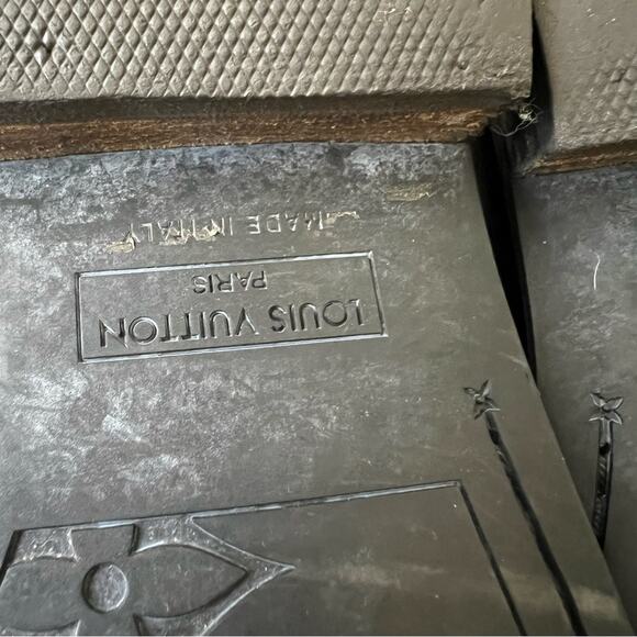 Louis Vuitton Black Leather Loafers Shoes size 6 1/2 - Picture 9 of 12